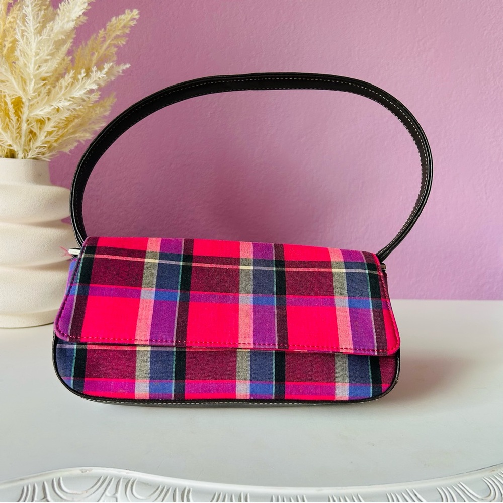 Liz Clairbone Plaid Shoulder Bag
